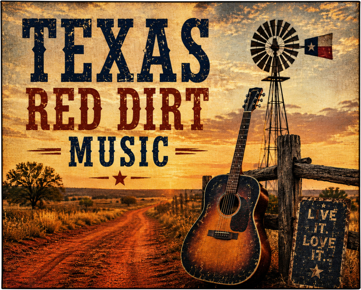 Texas Red Dirt Music Canvas Print