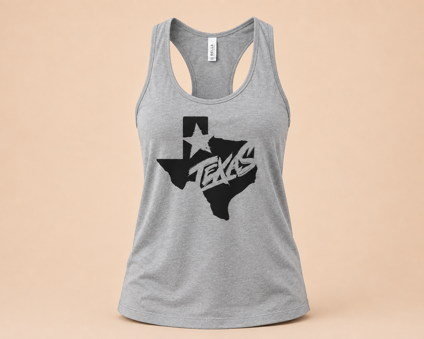 Texas Distressed Logo Women's Racerback Tank