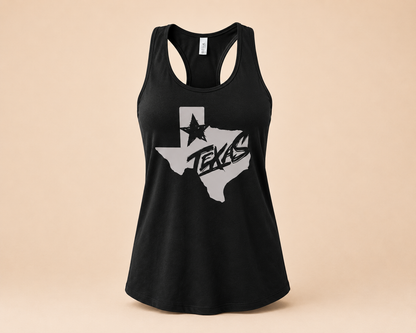 Texas Distressed Logo Women's Racerback Tank