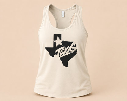 Texas Distressed Logo Women's Racerback Tank
