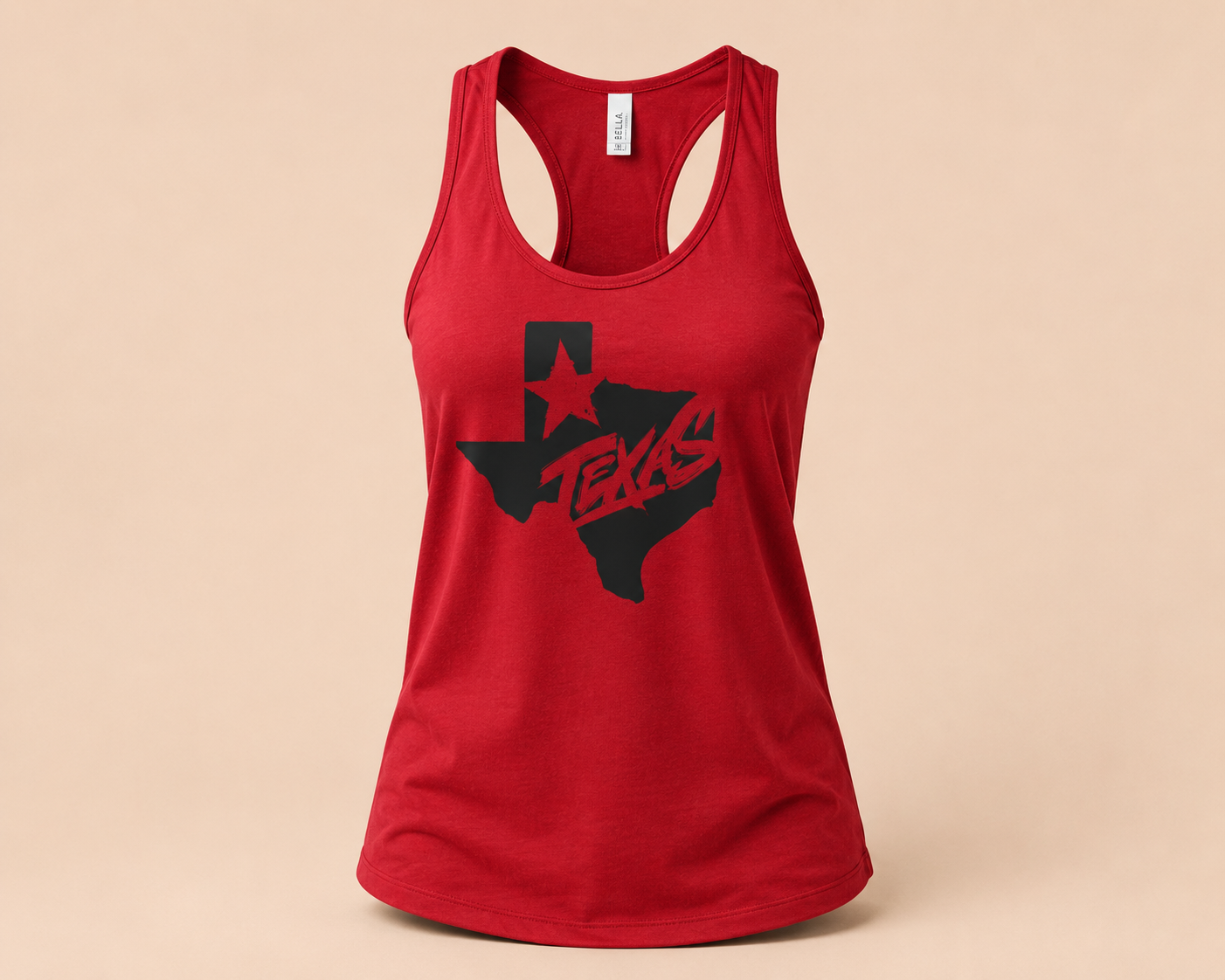 Texas Distressed Logo Women's Racerback Tank
