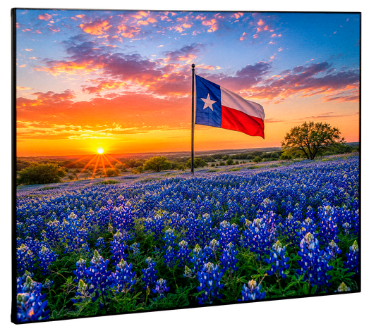 Texas Bluebonnet Sunrise Canvas Print