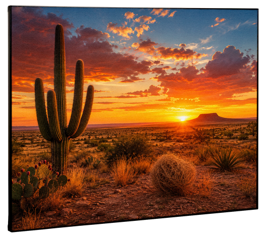 Cactus Texas Plains Canvas Print