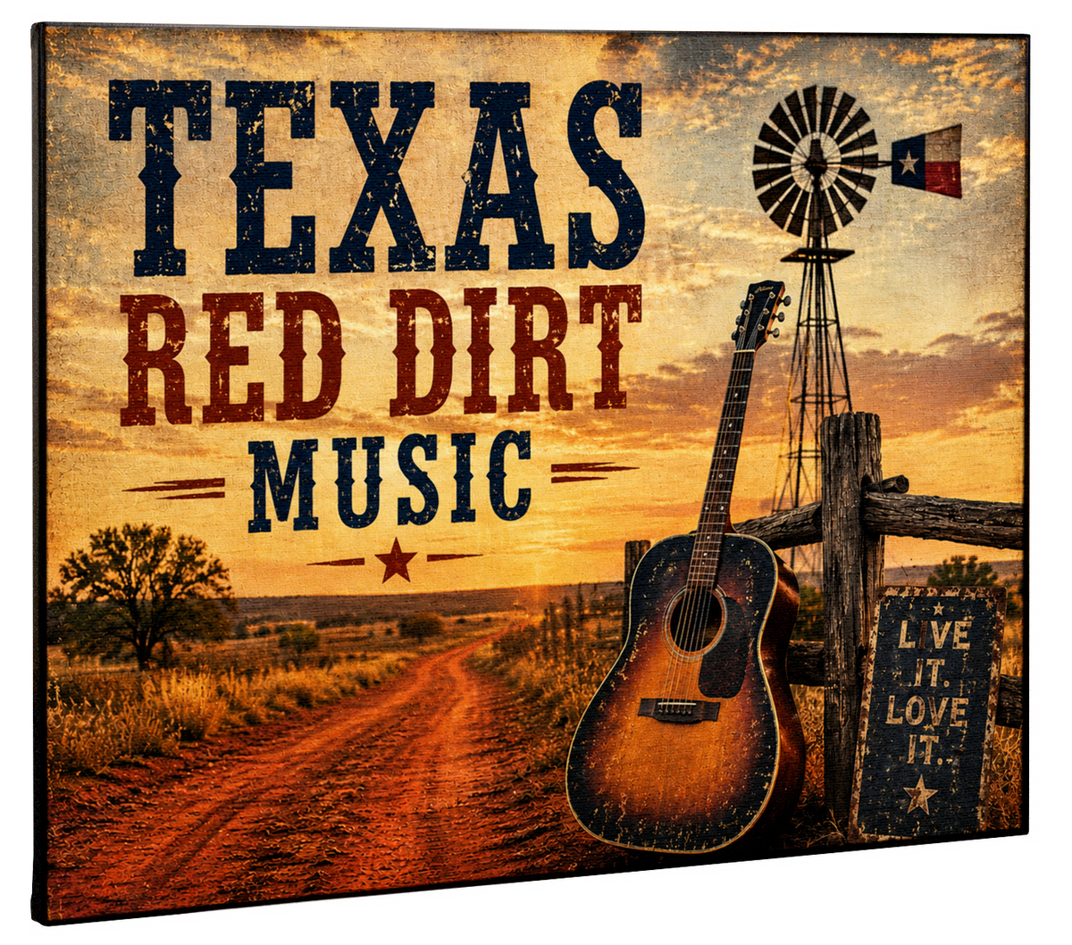 Texas Red Dirt Music Canvas Print