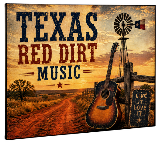 Texas Red Dirt Music Canvas Print