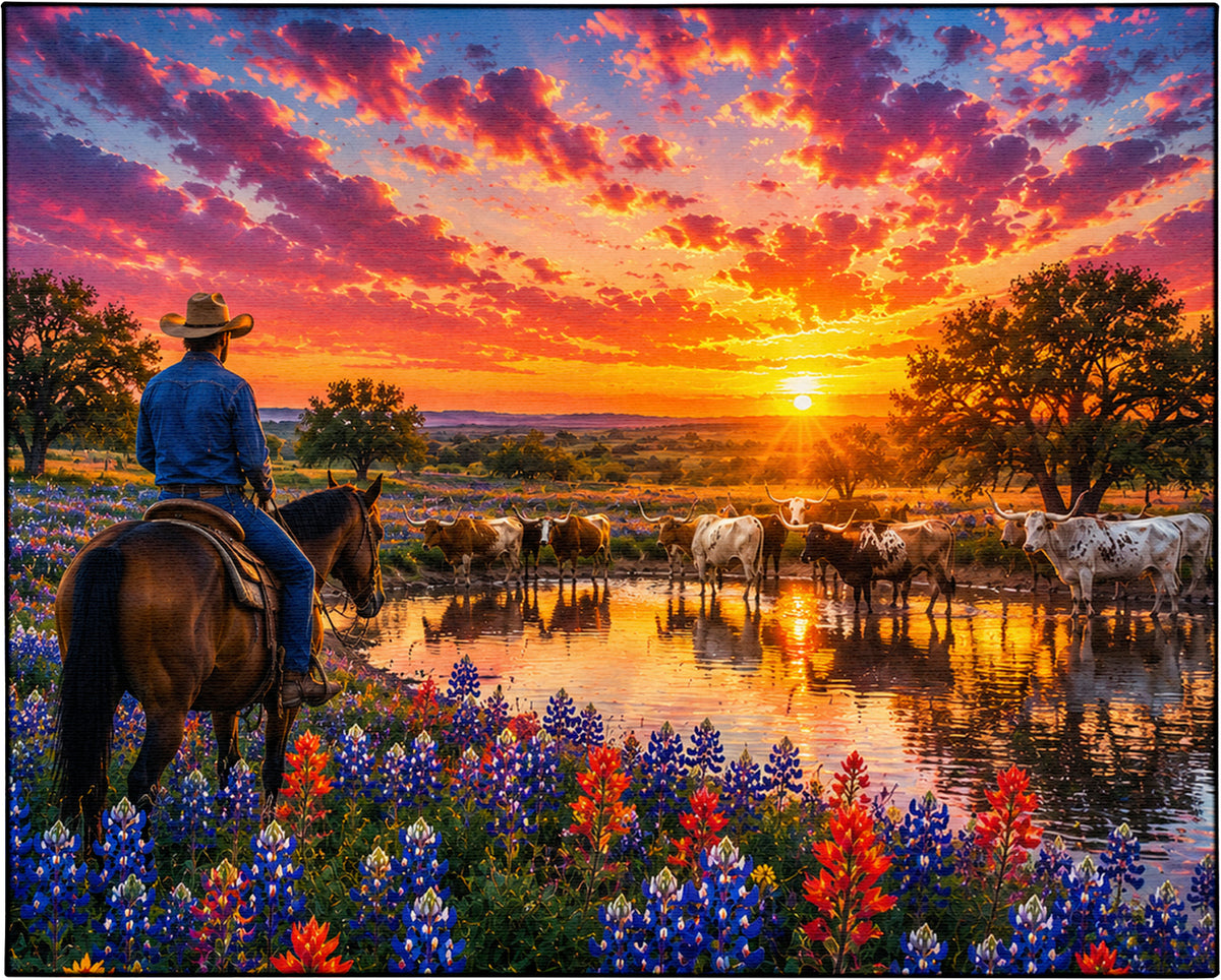 Texas Watering Hole Canvas Print
