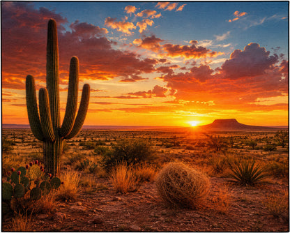 Cactus Texas Plains Canvas Print