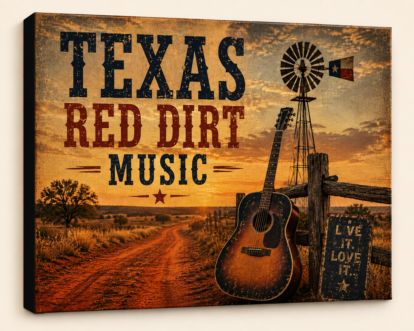 Texas Red Dirt Music Canvas Print