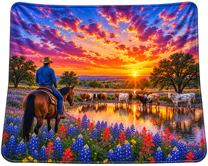 Texas Watering Hole Blanket