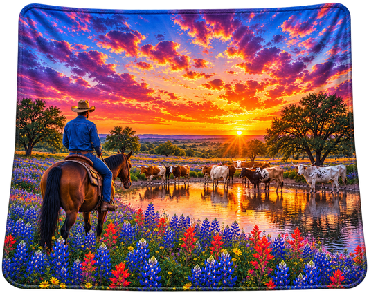 Texas Watering Hole Blanket