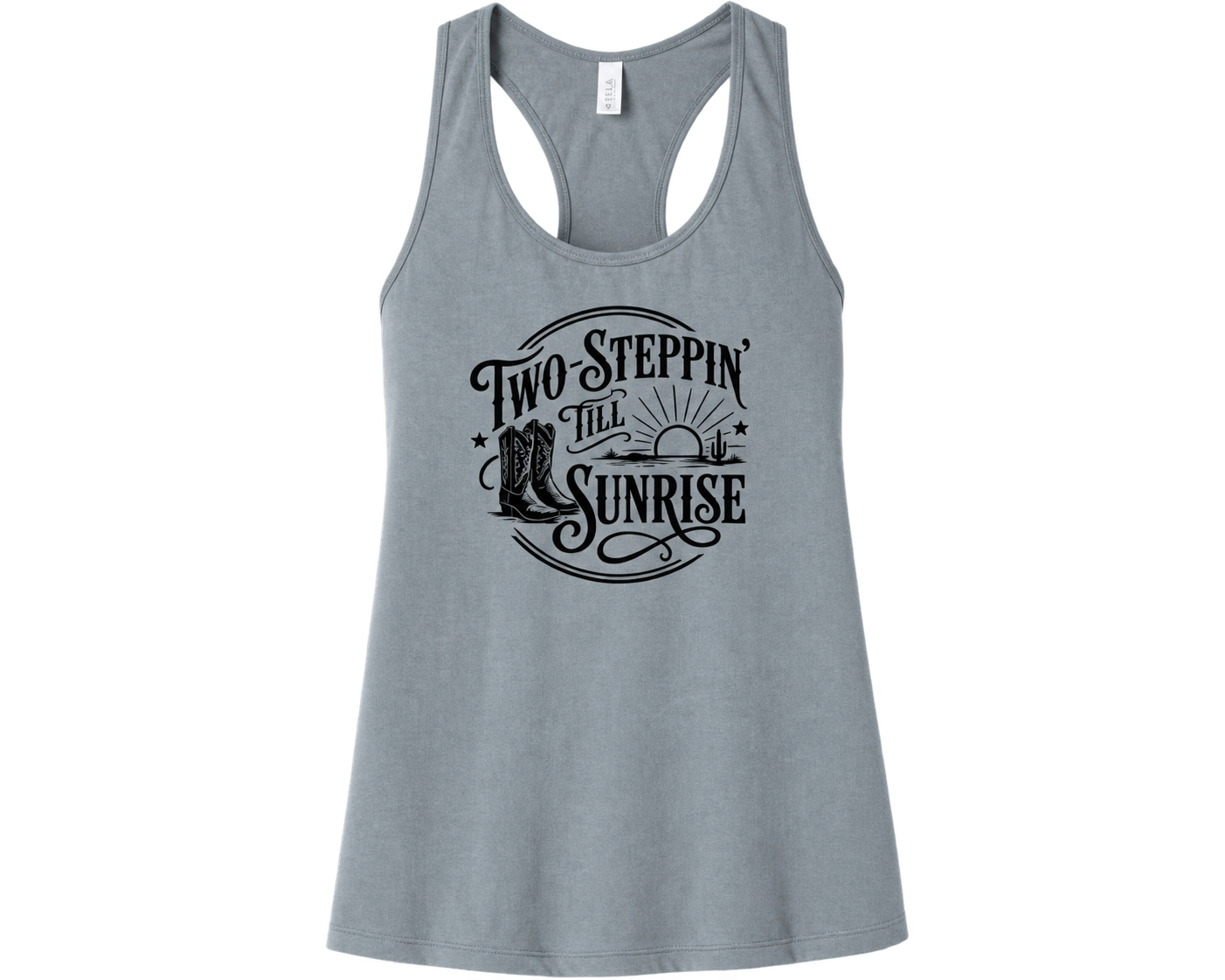 Two Steppin’ Till Sunrise Women’s Racerback Tank